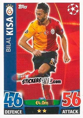 Sticker Bilal Kisa - UEFA Champions League 2015-2016. Match Attax n. 387 - Topps