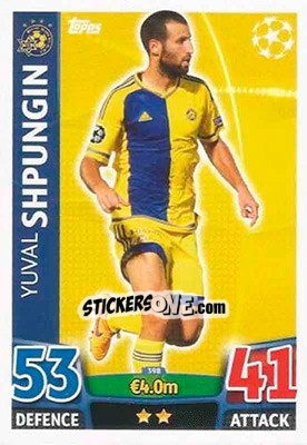 Sticker Yuval Spungin - UEFA Champions League 2015-2016. Match Attax n. 398 - Topps