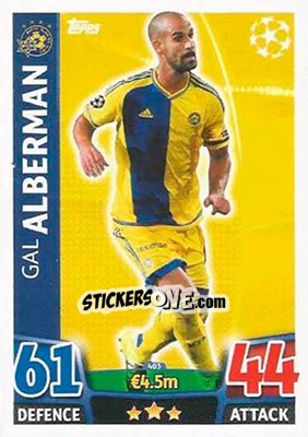 Figurina Gal Alberman - UEFA Champions League 2015-2016. Match Attax n. 403 - Topps
