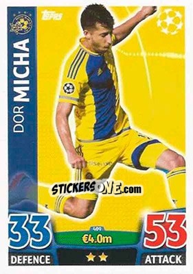 Cromo Dor Micha - UEFA Champions League 2015-2016. Match Attax n. 409 - Topps