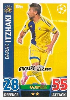 Figurina Barak Yitzhaki - UEFA Champions League 2015-2016. Match Attax - Topps