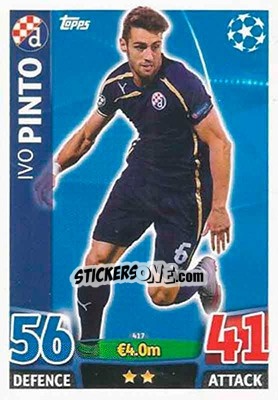 Sticker Ivo Pinto - UEFA Champions League 2015-2016. Match Attax n. 417 - Topps