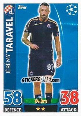 Figurina Jérémy Taravel - UEFA Champions League 2015-2016. Match Attax - Topps