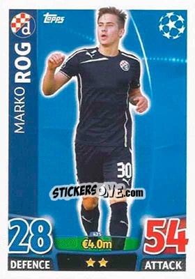Sticker Marko Rog - UEFA Champions League 2015-2016. Match Attax n. 425 - Topps