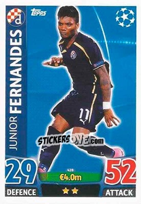 Sticker Junior Fernandes - UEFA Champions League 2015-2016. Match Attax n. 428 - Topps