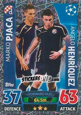 Sticker Marko Pjaca / Ángelo Henríquez - UEFA Champions League 2015-2016. Match Attax n. 432 - Topps