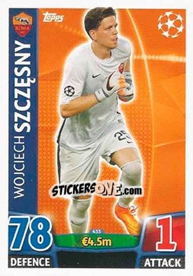Sticker Wojciech Szczęsny - UEFA Champions League 2015-2016. Match Attax - Topps
