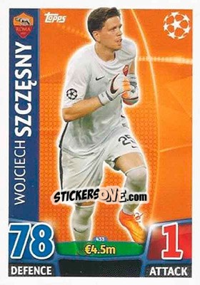 Sticker Wojciech Szczęsny - UEFA Champions League 2015-2016. Match Attax n. 433 - Topps