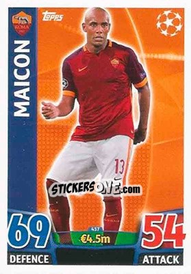 Sticker Maicon - UEFA Champions League 2015-2016. Match Attax - Topps
