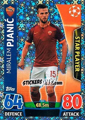 Sticker Miralem Pjanic - UEFA Champions League 2015-2016. Match Attax n. 442 - Topps