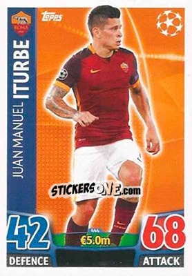 Sticker Juan Manuel Iturbe - UEFA Champions League 2015-2016. Match Attax n. 444 - Topps