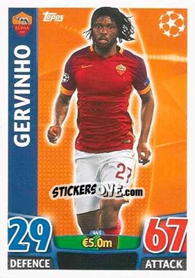 Sticker Gervinho - UEFA Champions League 2015-2016. Match Attax n. 445 - Topps