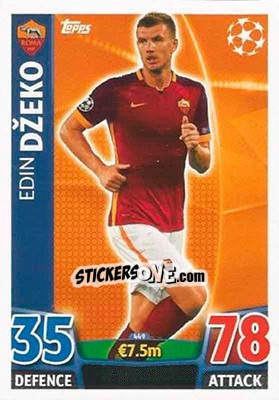 Sticker Edin Džeko - UEFA Champions League 2015-2016. Match Attax n. 449 - Topps