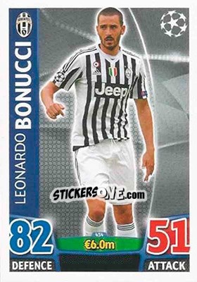 Sticker Leonardo Bonucci - UEFA Champions League 2015-2016. Match Attax - Topps