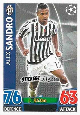Sticker Alex Sandro - UEFA Champions League 2015-2016. Match Attax - Topps