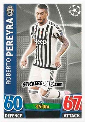 Sticker Roberto Pereyra - UEFA Champions League 2015-2016. Match Attax n. 458 - Topps