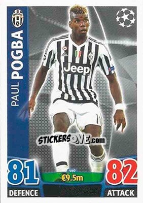 Sticker Paul Pogba - UEFA Champions League 2015-2016. Match Attax n. 460 - Topps