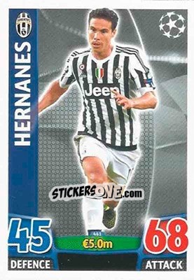 Sticker Hernanes - UEFA Champions League 2015-2016. Match Attax n. 461 - Topps