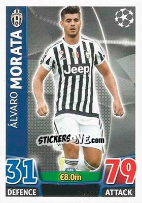Sticker Álvaro Morata - UEFA Champions League 2015-2016. Match Attax n. 464 - Topps