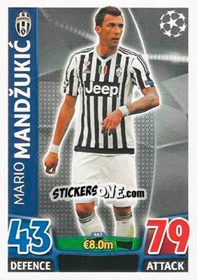 Sticker Mario Mandžukic - UEFA Champions League 2015-2016. Match Attax - Topps