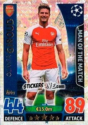 Sticker Olivier Giroud - UEFA Champions League 2015-2016. Match Attax n. 469 - Topps