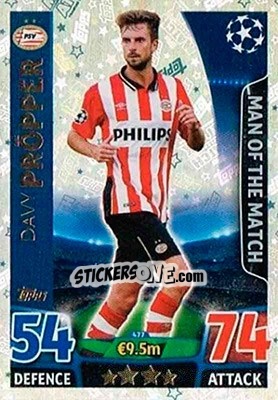 Sticker Davy Pröpper - UEFA Champions League 2015-2016. Match Attax n. 477 - Topps
