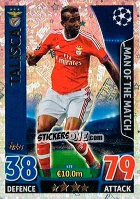 Cromo Talisca - UEFA Champions League 2015-2016. Match Attax n. 479 - Topps