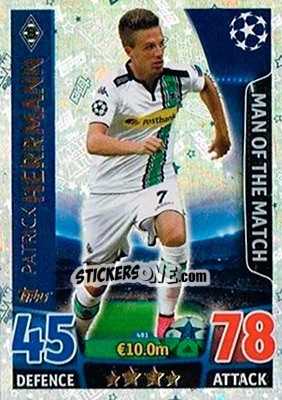 Sticker Patrick Herrmann - UEFA Champions League 2015-2016. Match Attax n. 481 - Topps