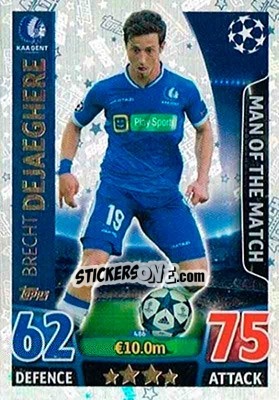 Sticker Brecht Dejaegere - UEFA Champions League 2015-2016. Match Attax - Topps