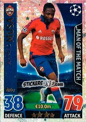 Sticker Ahmed Musa - UEFA Champions League 2015-2016. Match Attax - Topps