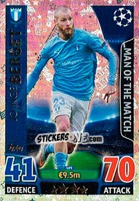 Cromo Jo Inge Berget - UEFA Champions League 2015-2016. Match Attax n. 489 - Topps