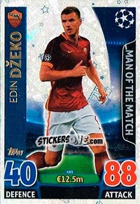 Sticker Edin Džeko - UEFA Champions League 2015-2016. Match Attax - Topps