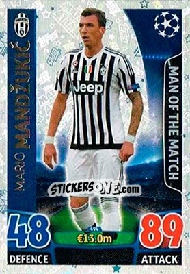 Sticker Mario Mandžukic - UEFA Champions League 2015-2016. Match Attax n. 494 - Topps