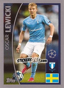 Sticker Oscar Lewicki - UEFA Champions League 2015-2016 n. 16 - Topps
