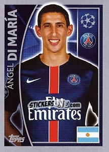 Cromo Ángel Di María - UEFA Champions League 2015-2016 - Topps