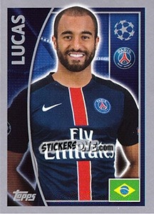 Sticker Lucas Moura - UEFA Champions League 2015-2016 - Topps