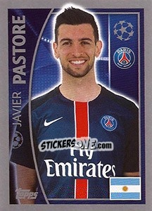 Sticker Javier Pastore - UEFA Champions League 2015-2016 n. 27 - Topps