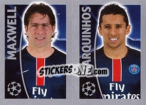 Sticker Maxwell / Marquinhos - UEFA Champions League 2015-2016 n. 30 - Topps