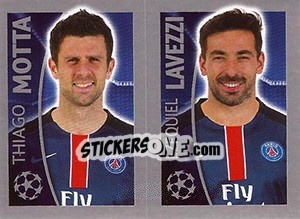 Sticker Thiago Motta / Ezequiel Lavezzi