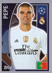 Sticker Pepe - UEFA Champions League 2015-2016 n. 36 - Topps