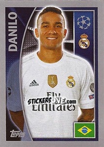 Sticker Danilo - UEFA Champions League 2015-2016 n. 37 - Topps