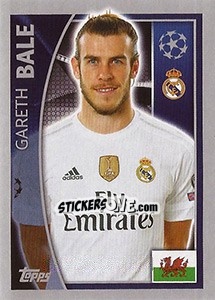 Sticker Gareth Bale - UEFA Champions League 2015-2016 n. 42 - Topps