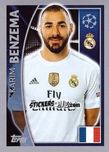 Sticker Karim Benzema - UEFA Champions League 2015-2016 n. 44 - Topps