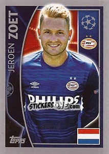 Sticker Jeroen Zoet - UEFA Champions League 2015-2016 n. 90 - Topps