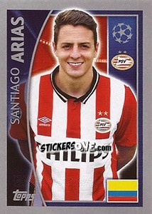 Sticker Santiago Arias - UEFA Champions League 2015-2016 n. 91 - Topps