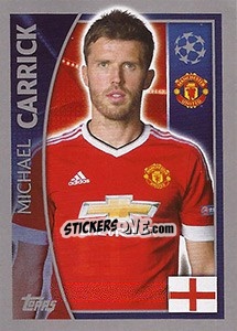 Sticker Michael Carrick - UEFA Champions League 2015-2016 n. 111 - Topps
