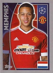Sticker Memphis Depay - UEFA Champions League 2015-2016 n. 115 - Topps