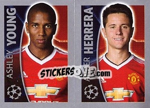 Sticker Ashley Young / Ander Herrera - UEFA Champions League 2015-2016 n. 118 - Topps