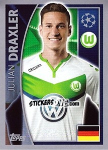 Sticker Julian Draxler - UEFA Champions League 2015-2016 n. 142 - Topps