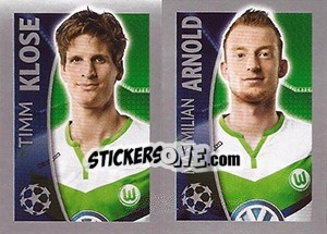 Sticker Timm Klose / Maximilian Arnold - UEFA Champions League 2015-2016 - Topps